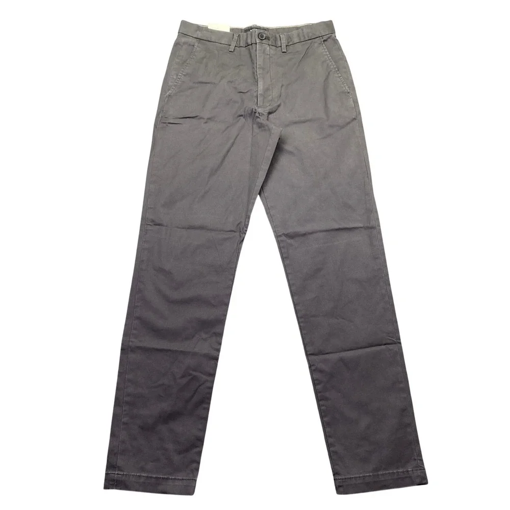 Banana Republic Lived-In Slim Chino Pants Mens Sz 29 Dark Gray Stretch NEW